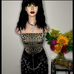 Leopard Print Bodysuit S